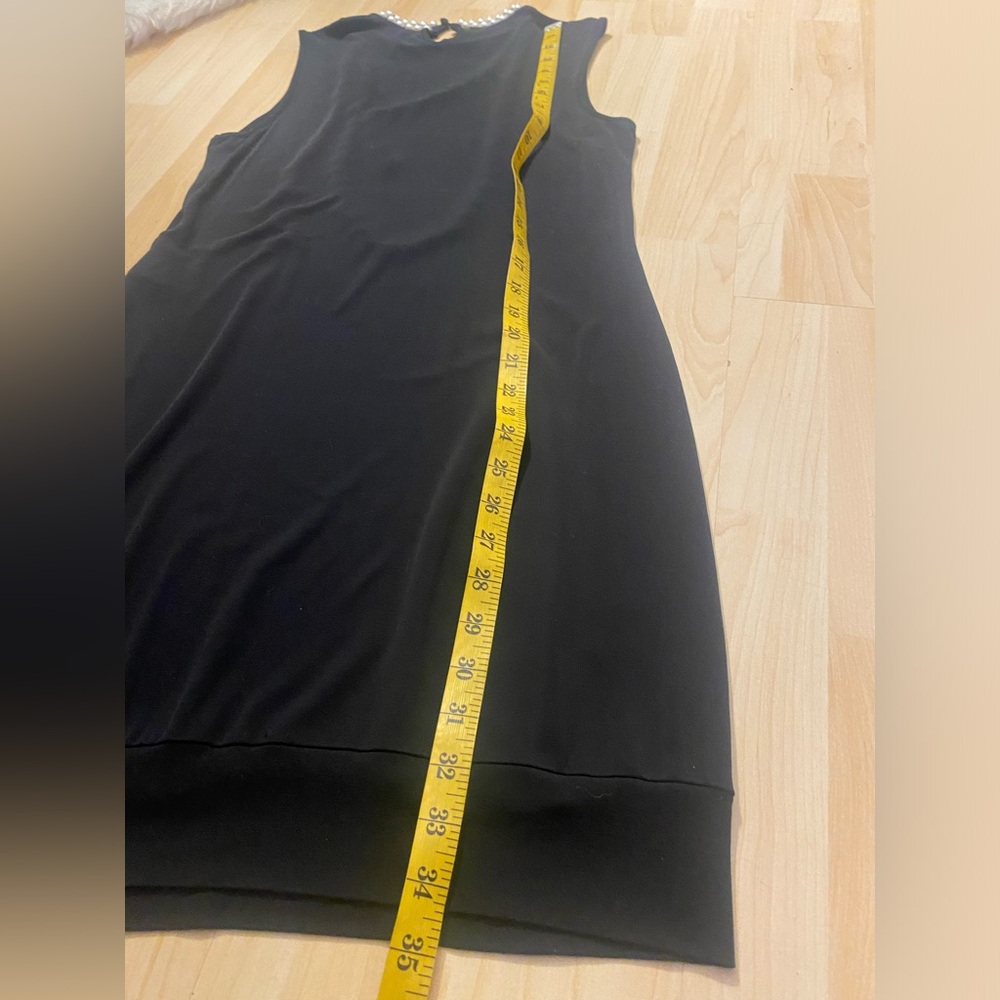 Moschino silk Black Dress with Pearl Accents - Picture 9 of 12